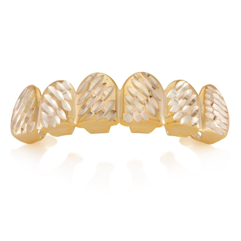 Two-Tone / Top Two-Tone Faceted Grillz GRX12977-Top