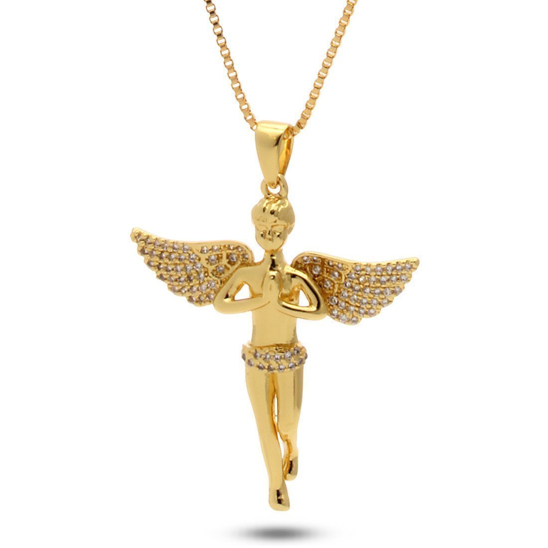 Wings Spread Angel Necklace, Angel Jewelry